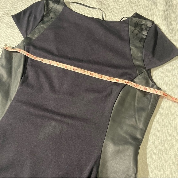 OLSEN EUROPE Black Dress with vegan Leather Strips on sides Size M/L 12 - Picture 10 of 10